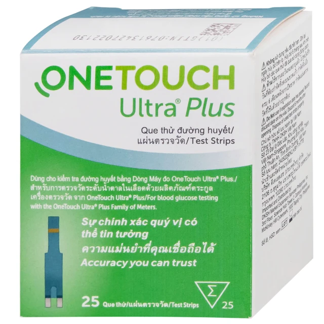 Que thử đường huyết Onetouch Ultra Plus (hộp 25 que) - Ảnh 7